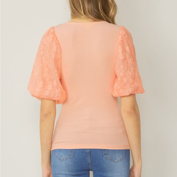 Blossom Belle Puff Sleeve Top - Picture 2 of 4